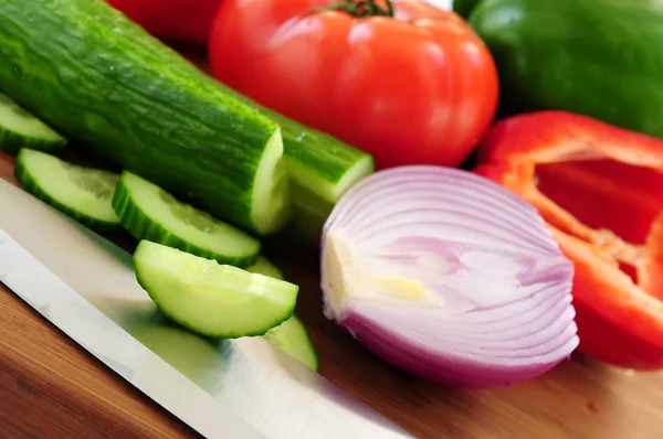 Vegetables for salad — Stock Photo, Image