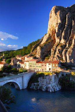 Town of Sisteron in Provence France clipart