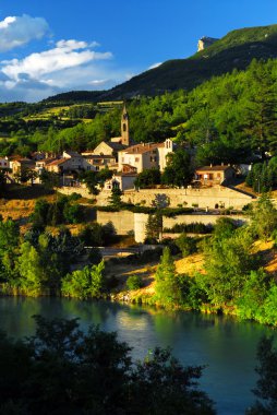 Town of Sisteron in Provence, France clipart