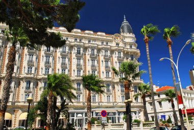 Croisette promenade in Cannes clipart