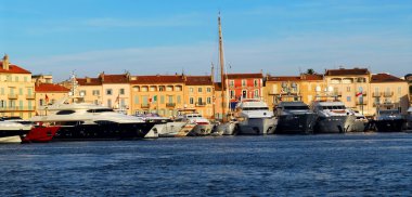 Boats at St.Tropez clipart