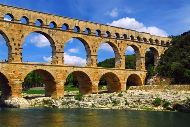 Fransa 'nın güneyinde Pont du Gard