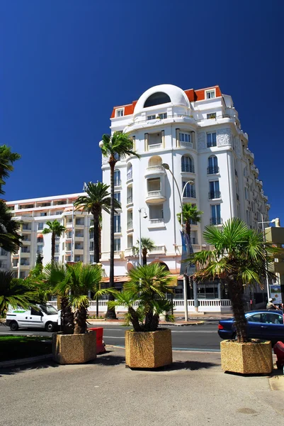 Luxehotel Aan Croisette Promenade Cannes Frankrijk — Stockfoto