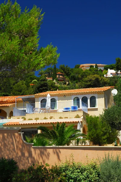 Weelderige Tuinen Villas Côte Azur — Stockfoto