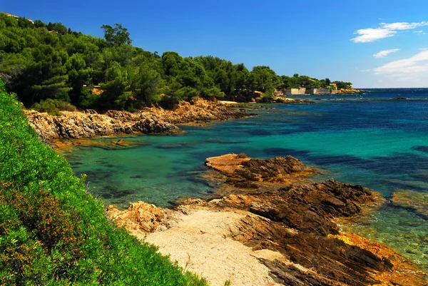 Vue Panoramique Côte Méditerranéenne Côte Azur — Photo