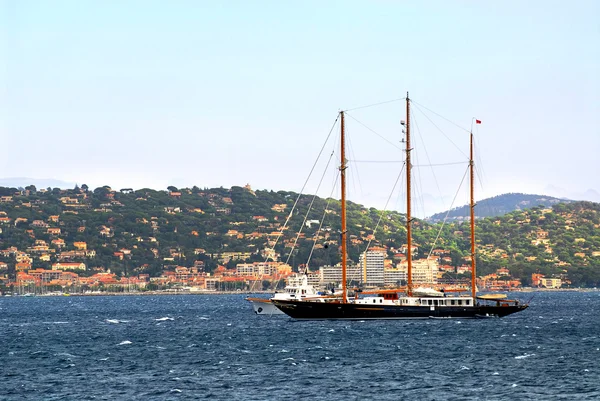 Luxejacht Aan Mediterrane Kust Van Côte Azur — Stockfoto