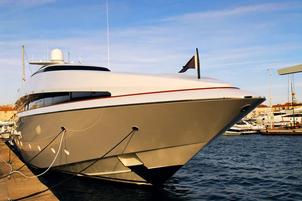 Large Luxury Yacht Anchored Tropez French Riviera — Stock Photo, Image