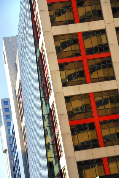 Reihe Moderner Bürogebäude Architektonisch Abstrakt — Stockfoto