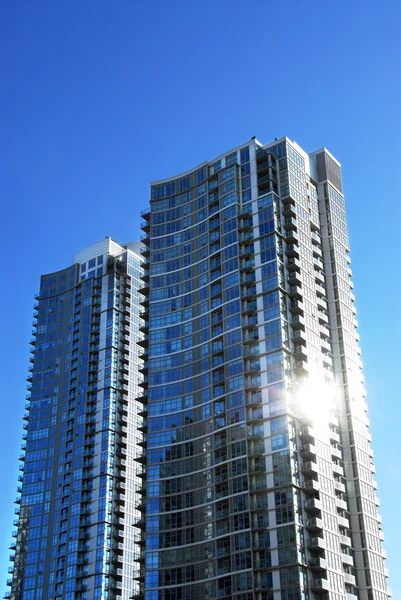 Highrise Byggnader Modern Bostadsrätt Komplex — Stockfoto