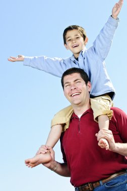 Father and son clipart