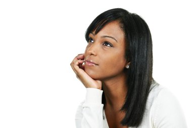 Young woman thinking clipart