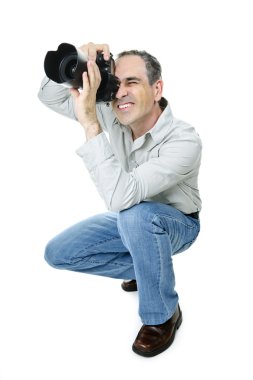 fotoğrafçı ile fotoğraf makinesi