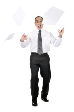 Scared businessman clipart