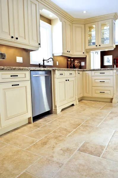Keramické Dlaždice Podlahy Kuchyni Moderní Luxusní — Stock fotografie
