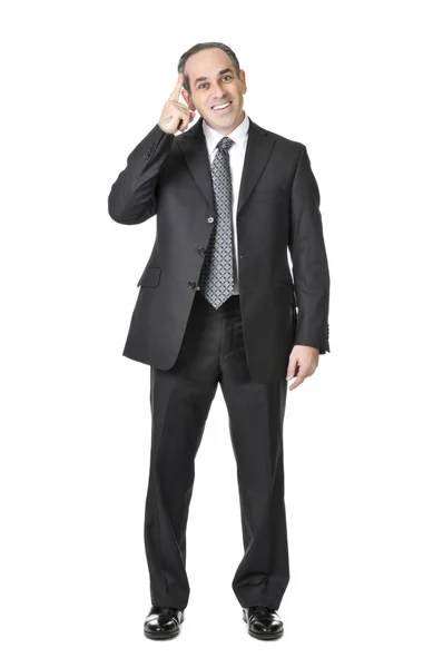 Uomo d'affari su sfondo bianco — Foto Stock