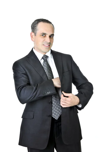 Businessman Suit Isolated White Background — Stock Photo, Image