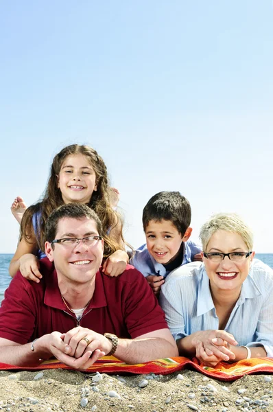 Happy family at beach — Stock Image Happy family at beach Stock Image