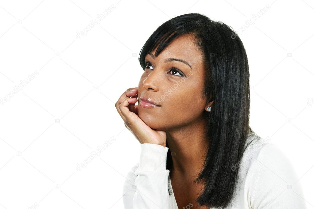 Young woman thinking