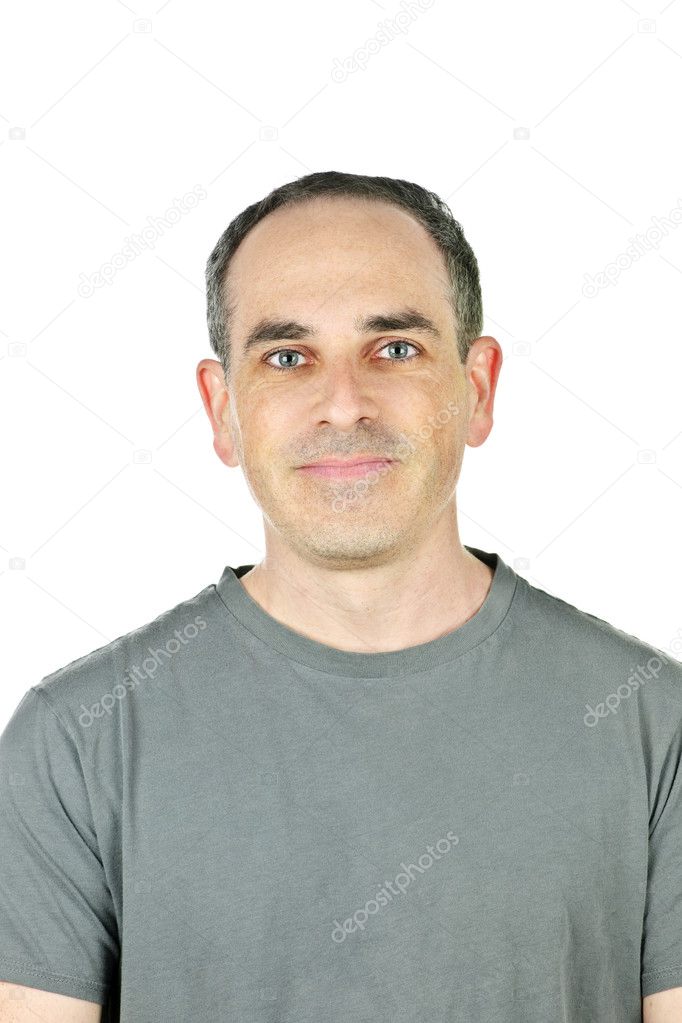 Portrait of casual smiling man in t-shirt