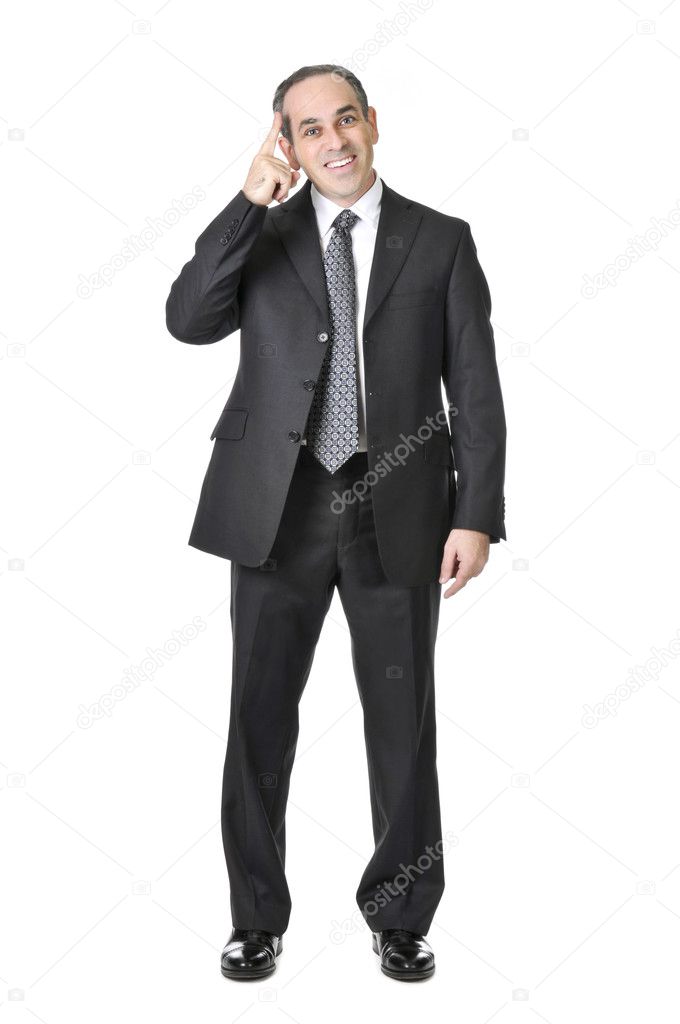 Businessman on white background