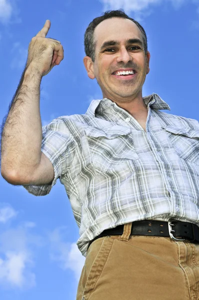 Happy man gesturing — Stock Photo, Image