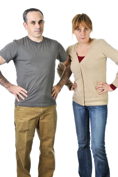 Strenge Eltern sehen wütend aus — Stockfoto