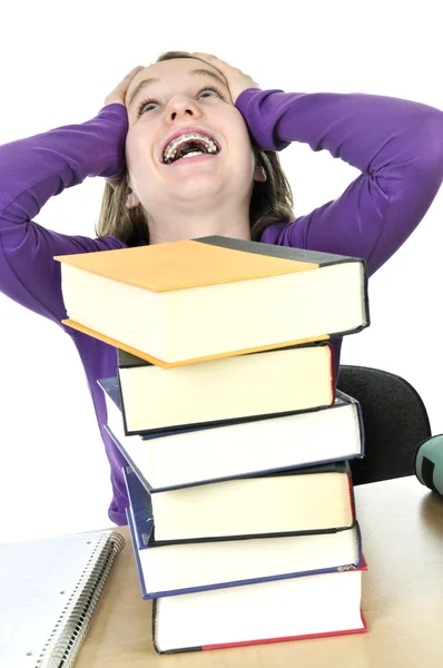 Teenage girl studying — Stock Photo, Image