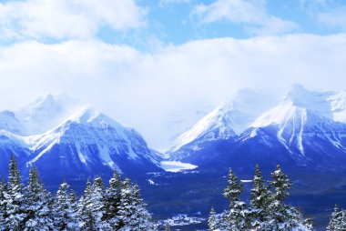 Snowy mountains clipart