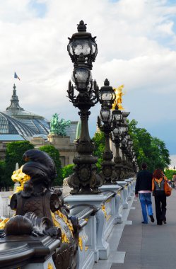 Alexander the Third bridge in Paris, France. clipart