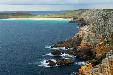 Atlantic coast in Brittany clipart