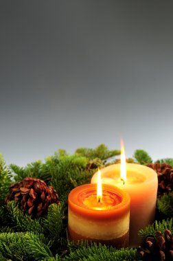 Christmas candles clipart