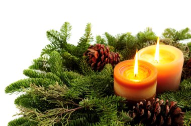 Christmas candles clipart