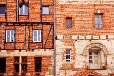 Medieval houses in Albi France clipart