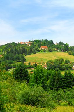 Scenic view perigord, Fransa içinde kırsal manzara.