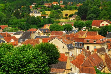 Rooftops in Sarlat, France clipart