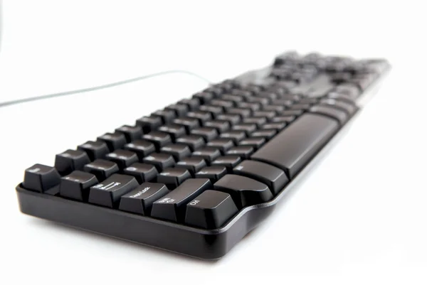 Черная Клавиатура Компьютера Изолирована Белом Фоне — стоковое фото