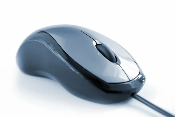 Argento Mouse Del Computer Isolato Sfondo Bianco — Foto Stock