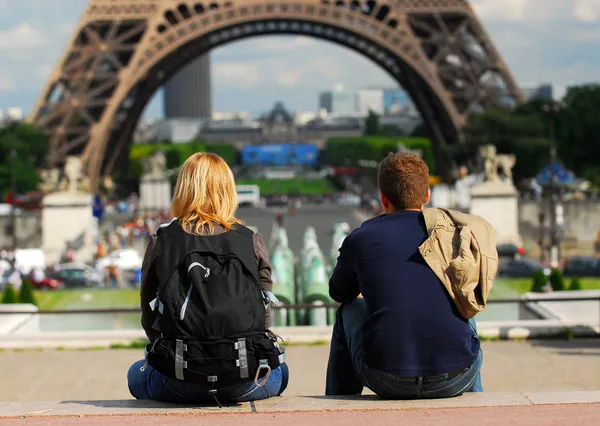 Toeristen in Frankrijk — Stockfoto