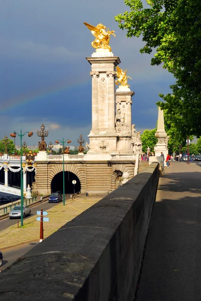 Фрагмент Третьего Моста Алексадера Париже Франция — стоковое фото