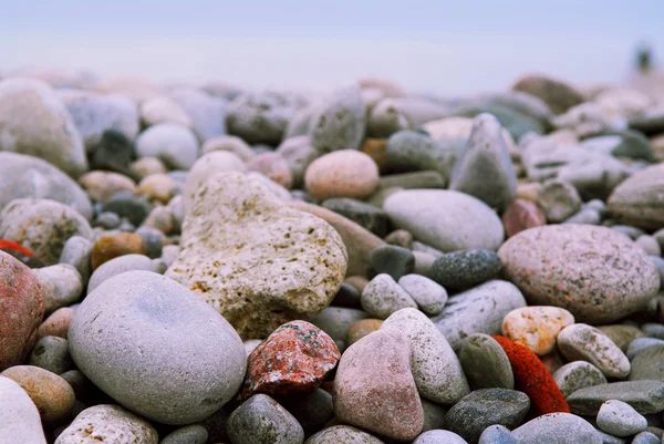 Background Colofrul Beach Pebbles Different Shapes Water — Stock Photo, Image
