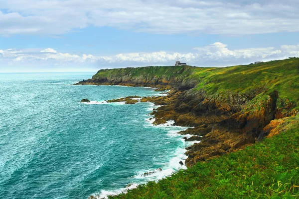 Landschap Van Rotsachtige Atlantische Kust Bretagne Frankrijk — Stockfoto