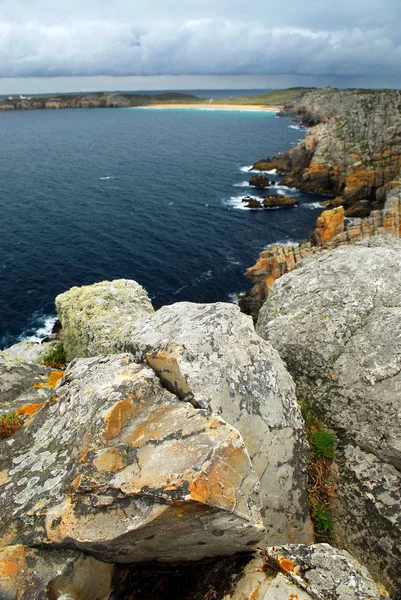 Vista Panorámica Desde Pointe Penhir Costa Atlántica Bretaña Francia — Foto de Stock