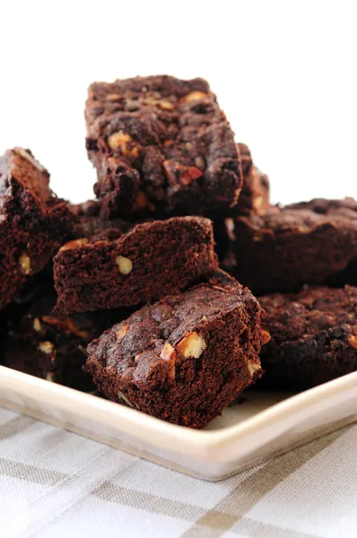 Domácí čokoládové brownies — Stock fotografie