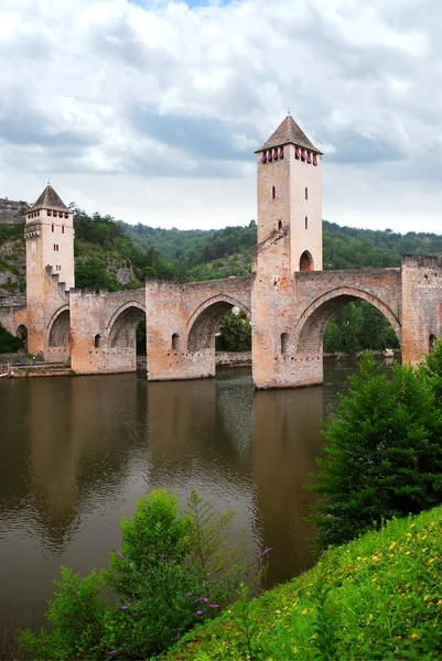 Valentre bridge en Cahors Francia — Foto de Stock