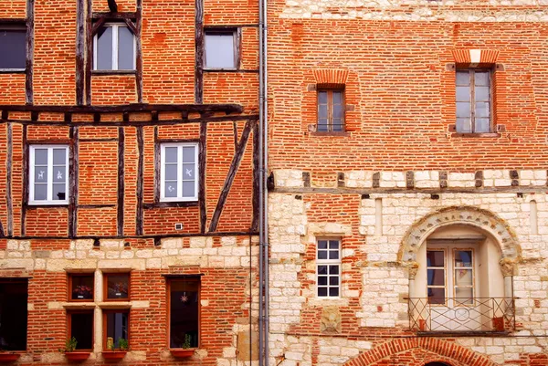Middelalderlige huse i Albi Frankrig - Stock-foto
