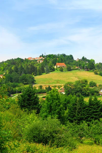 Vue Panoramique Sur Paysage Rural Périgord France — Photo