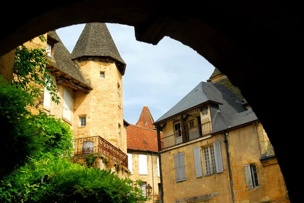 Středověká města sarlat, Francie — Stock fotografie
