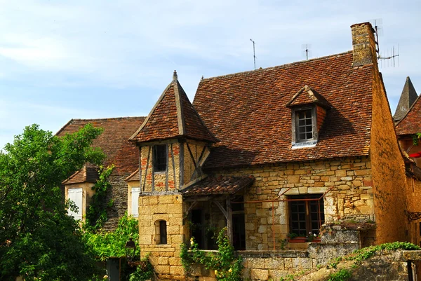 Casa Medieval Sarlat Dordoña Francia —  Fotos de Stock
