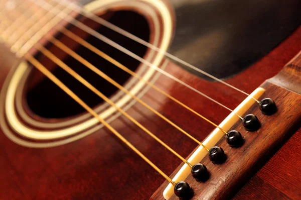 Guitarra velha close up — Fotografia de Stock