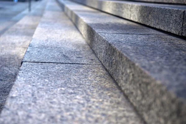 Stairway Granite Stone Steps Perspective Close — Stock Photo, Image